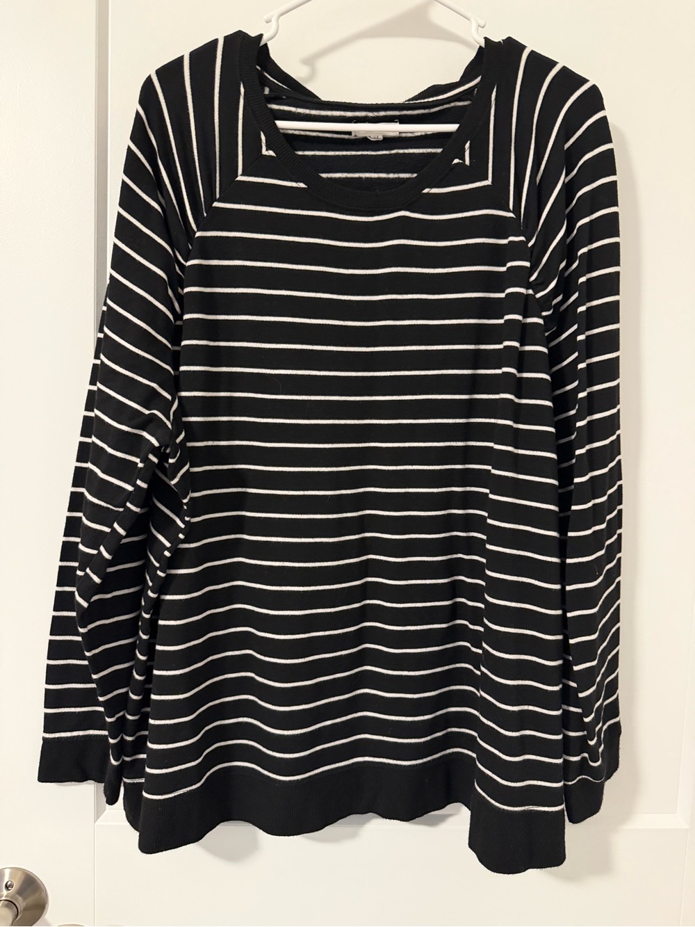 Maurices Black and White Striped Long-Sleeve Tee